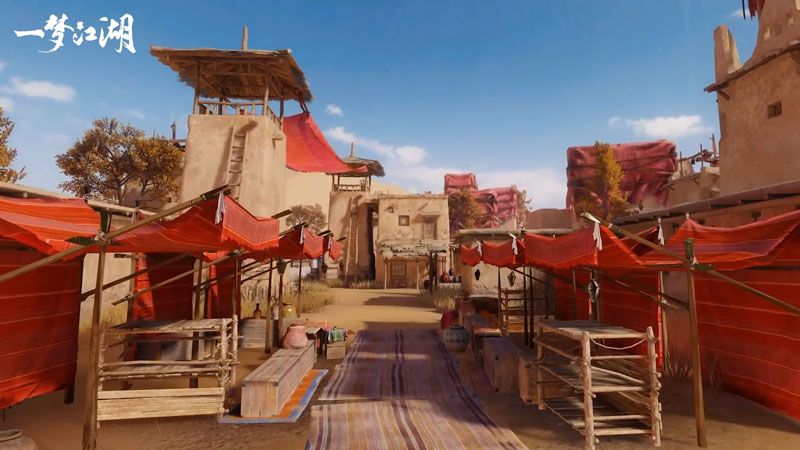 楚留香流沙似幻 《一梦江湖》西域地图实录视频曝光