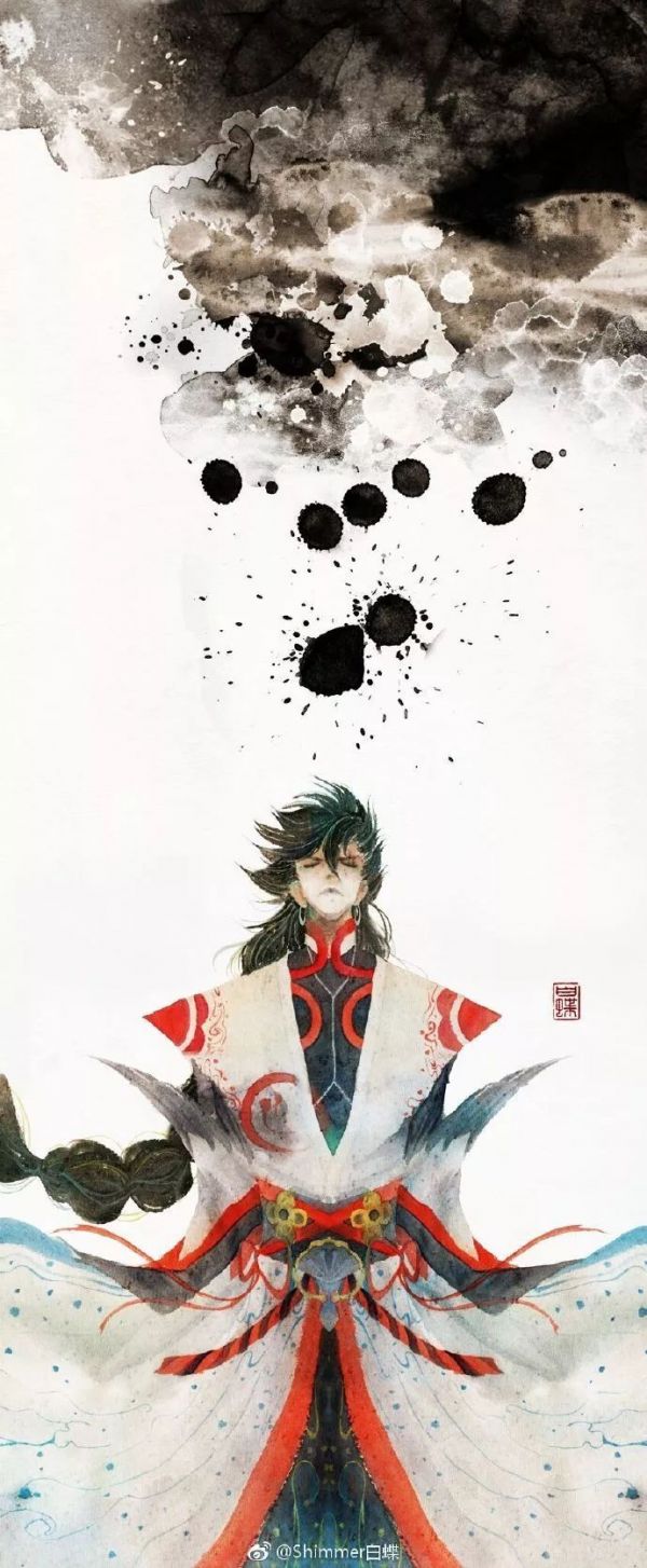 洒墨染纸 妙笔成卷《阴阳师》风格化同人佳作欣赏!