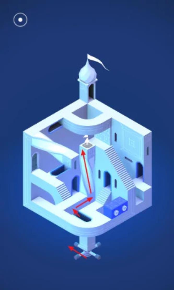 纪念碑谷艾达的梦第二关蓝色的城堡怎么过？