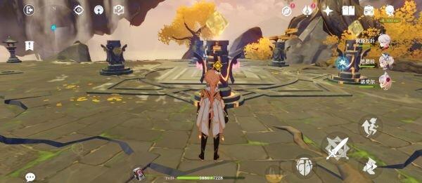 原神墟散人离之处的岩神瞳怎么进去？