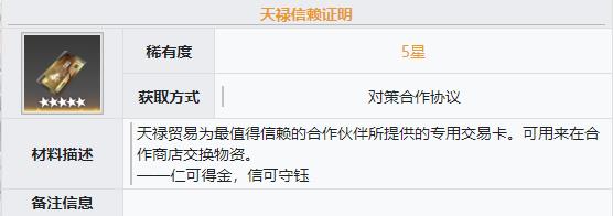 深空之眼天禄信赖证明怎么获得？
