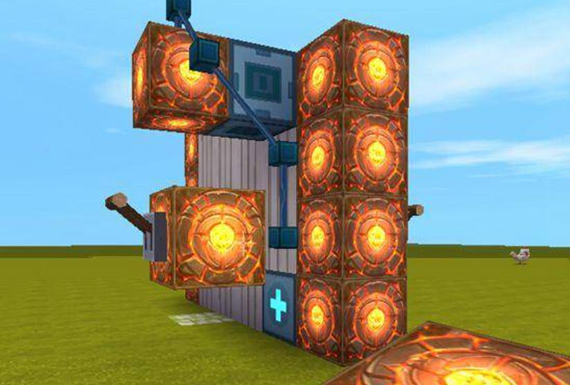 迷你世界里的电动门怎么做