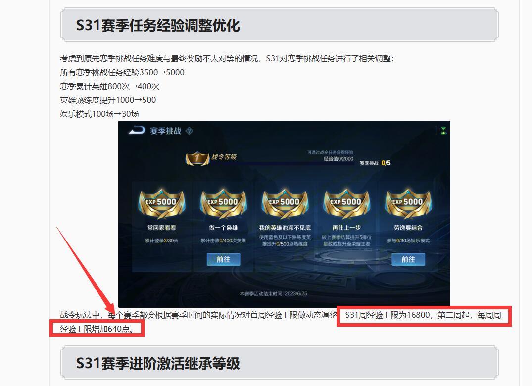 王者荣耀S31战令一周能升几级？