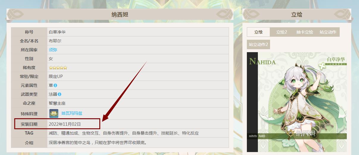 原神纳西妲第一次up是哪个版本？