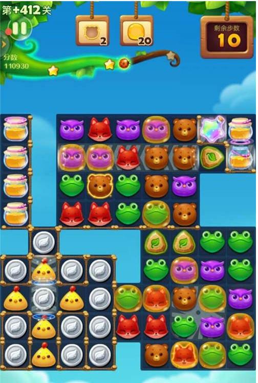 开心消消乐412隐藏关怎么过