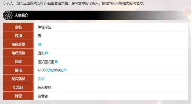 第五人格守夜人成年了吗