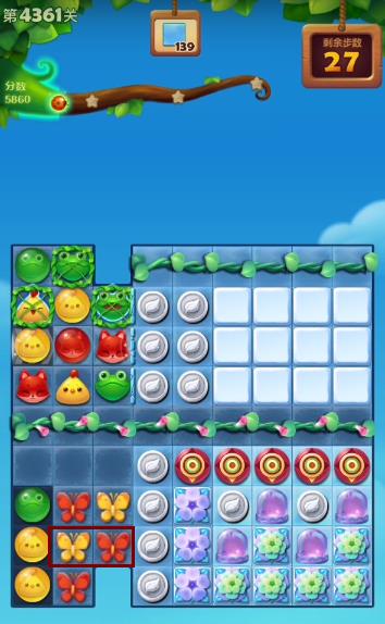 开心消消乐4361关陀螺怎么打？