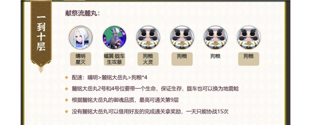 阴阳师sp荒川十层怎么过