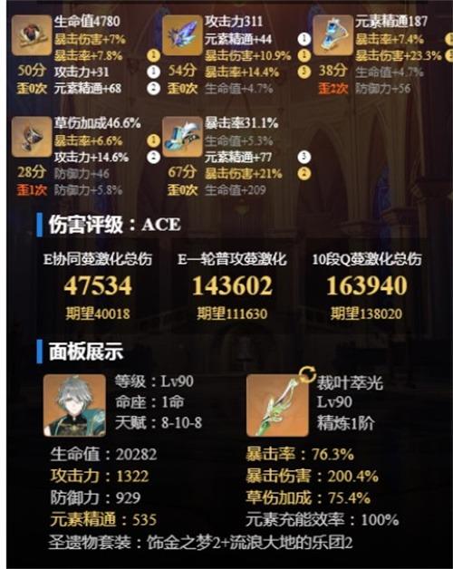 原神0命艾尔海森伤害多少？