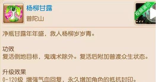 梦幻西游普陀山主点哪5个技能？