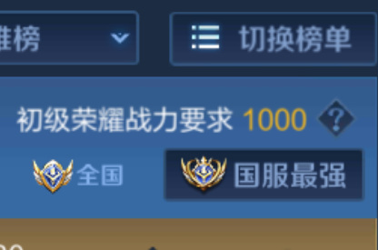 荣耀战力多少才有称号