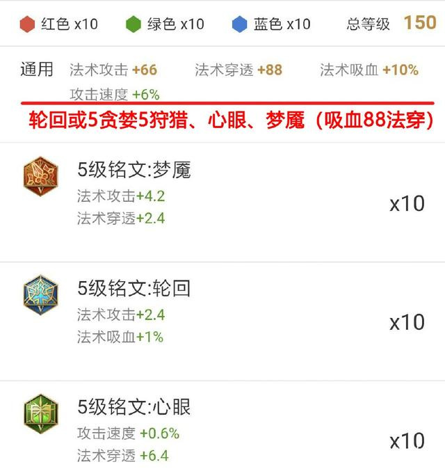 王者荣耀88法穿铭文的三种选择_王者荣耀88法穿铭文是哪三个