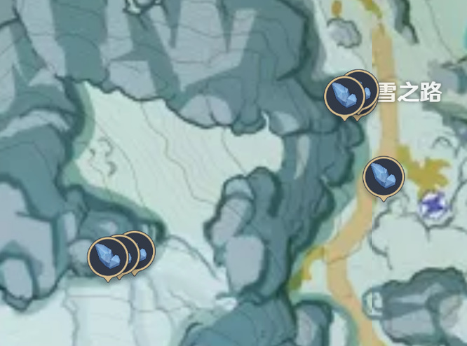 原神龙脊的雪山星银矿位置在哪