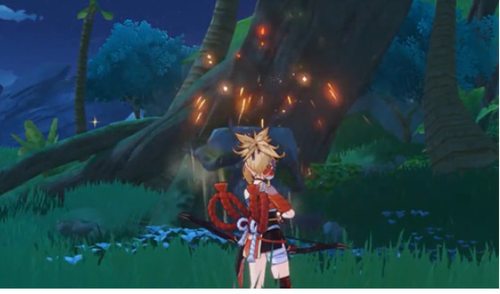 原神手游须弥藤蔓缠绕的石头怎么解