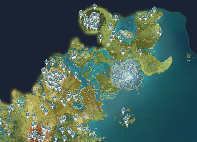 原神的水晶块分布是什么样的