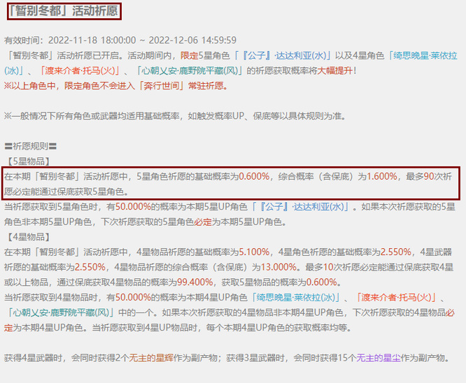 原神手游达达利亚保底多少抽_达达利亚的保底抽率在原神版本