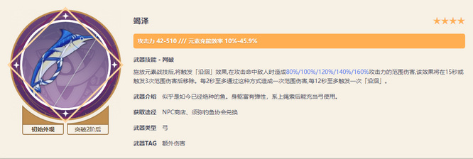 原神的鱼弓给谁用_原神手游中的鱼弓应该给哪个角色使用