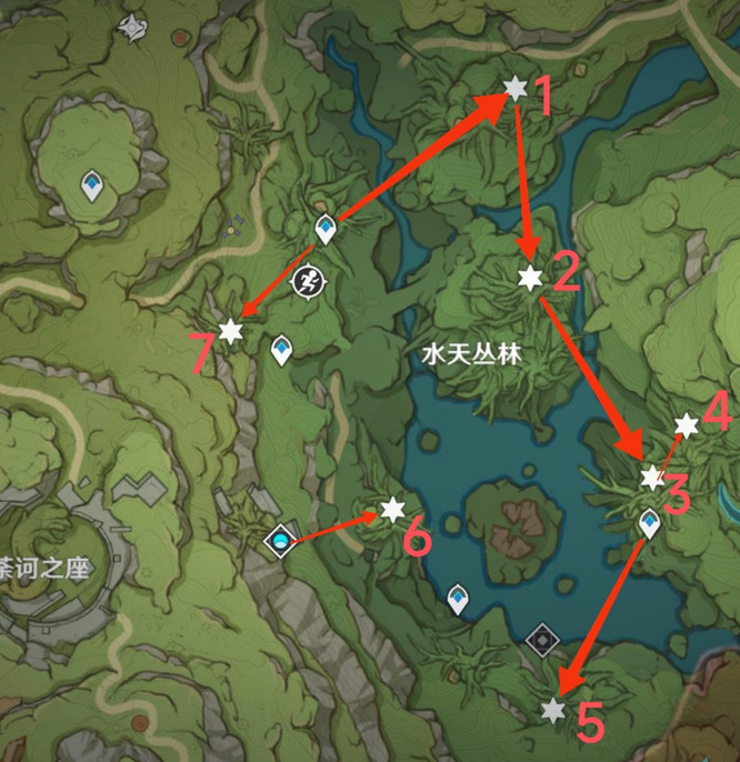 原神版本水天丛林树上的符号有什么用
