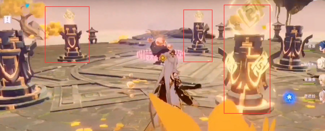 原神桃花源5个岩属性柱子怎么解_原神解谜攻略五岩属性柱子