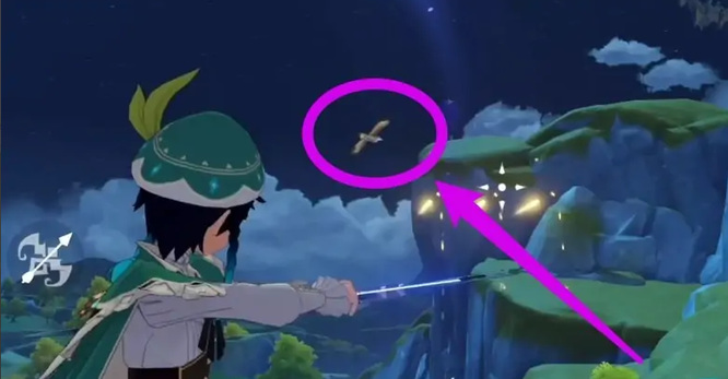 原神怎么射中天空中的鹰_原神手游玩法巧妙射中天空飞翔的鹰