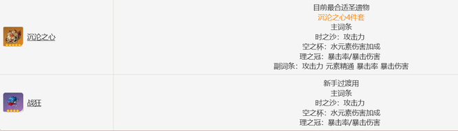 原神公子圣遗物词条有什么推荐