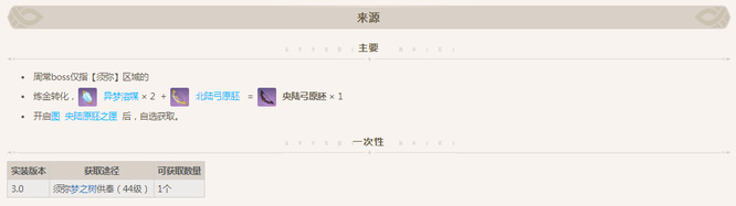 原神手游央陆弓原胚怎么获得