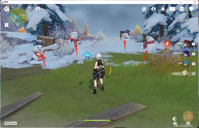 原神四个雪人在哪_原神四个雪人的位置查询