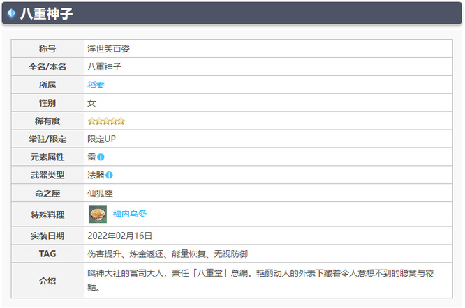 原神版本八重神子值得抽吗