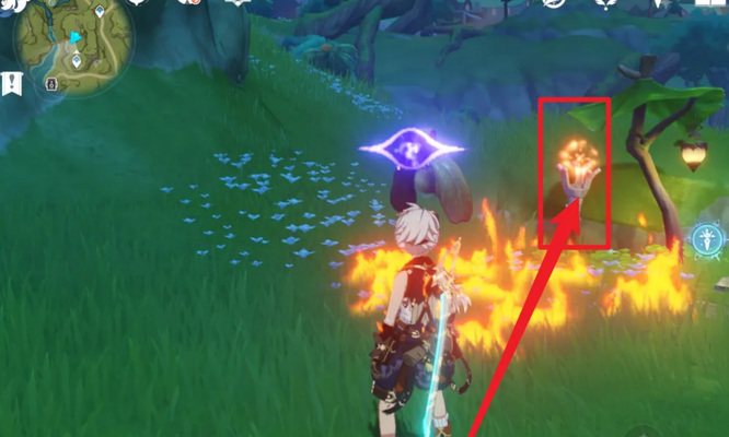 原神手游中蓝色的火把怎么点亮_原神手游中蓝色火把的点亮方法