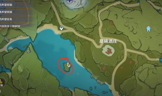 原神手游流纹茶蝶鱼位置在哪_原神手游寻找流纹茶蝶鱼位置