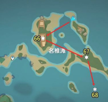 原神名椎滩三个雷灵位置分布在哪