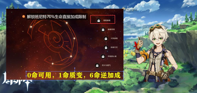 原神0命班尼特可以用吗