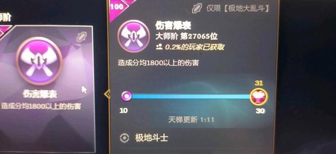 英雄联盟赛季的伤害爆表成就多少才能到宗师