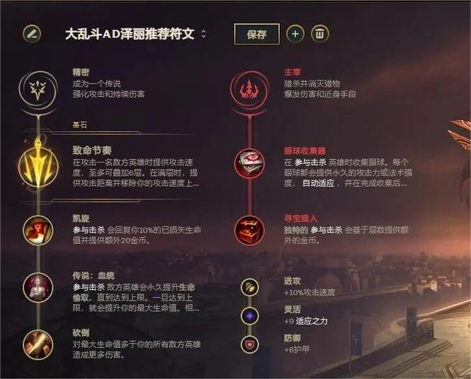 LOL泽丽大乱斗带什么符文