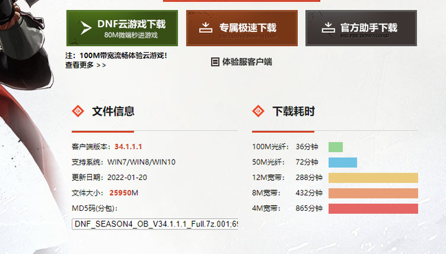地下城与勇士下载和安装一共多少g