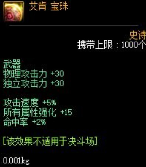 地下城与勇士艾肯宝珠加多少名望