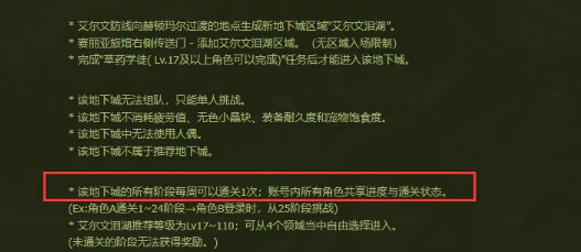 DNF110级版本艾尔文泪湖周几刷新次数