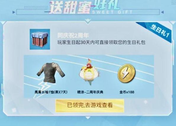 和平精英手游生日当天有什么福利