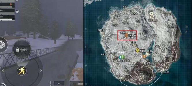 和平精英手游极寒模式滑滑梯在哪个位置