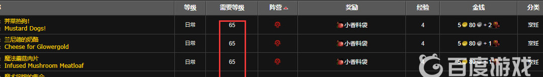 魔兽世界wlk烹饪日常需要多少级