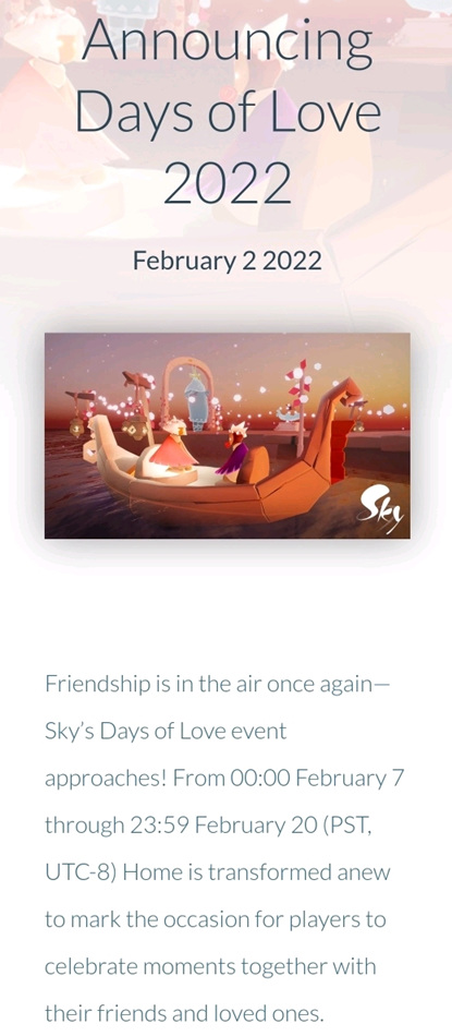 光遇手游爱之日什么时候开启