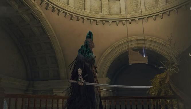 老头环黄金树大教堂顶上的东西怎么拿