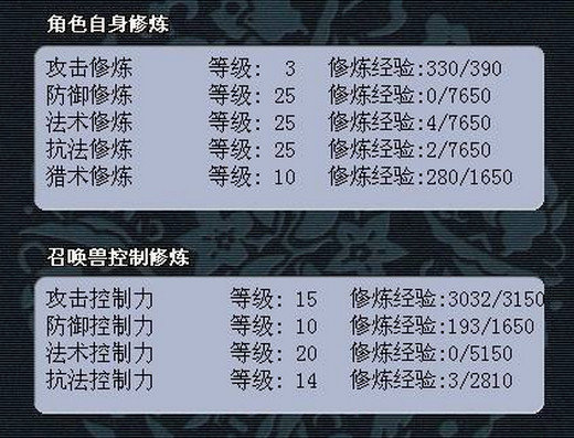 「梦幻西游」人物修炼花费表有哪些_梦幻西游人物修炼花费表更新