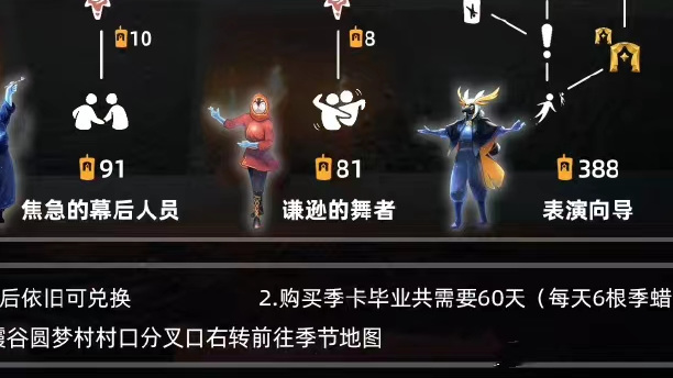 光遇手游表演季季节完成度100有什么用