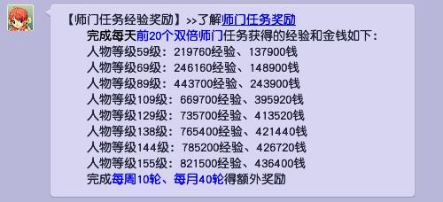 「梦幻西游」109和129师门收益差距是多少