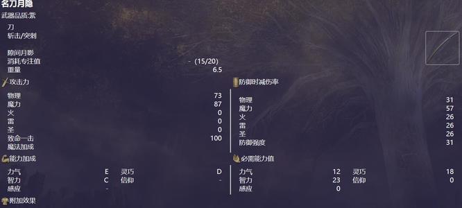 老头环名刀月隐加到最高需要什么