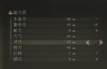 老头环属性点都对应什么