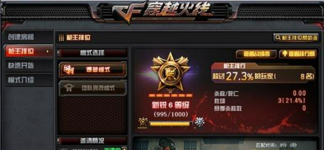 cf穿越火线新锐1可以恢复段位吗_穿越火线新英雄1能够恢复段位吗