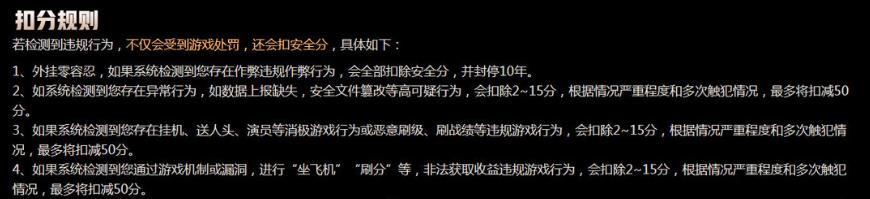 cf穿越火线小黑屋扣多少安全分