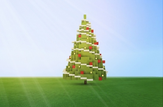 mc我的世界圣诞树教程是什么_如何在我的世界游戏中制作圣诞树